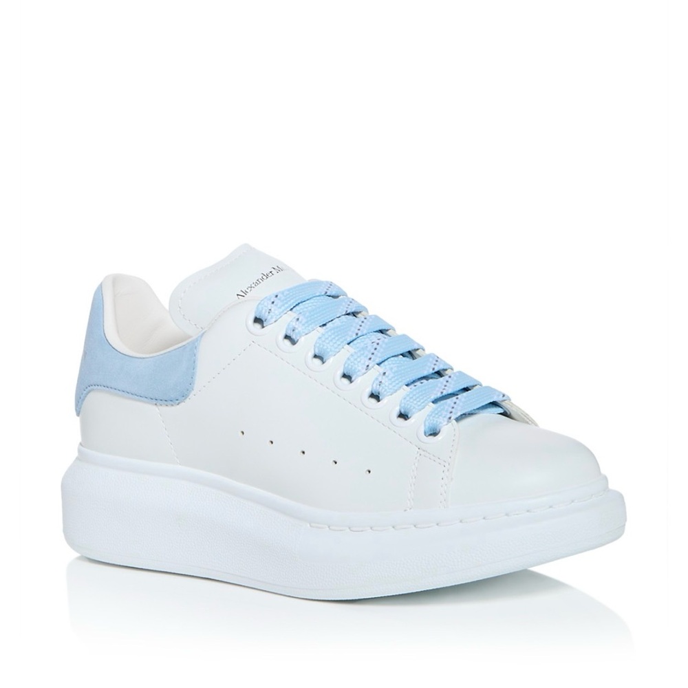 Alexander McQueen Women's Sneakers in White and Light Blue